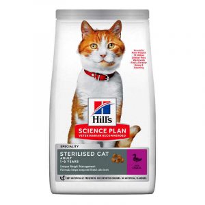 Сухий корм Hill's Science Plan Sterilised Cat з качкою для дорослих стерилізованих котів, 1.5 кг