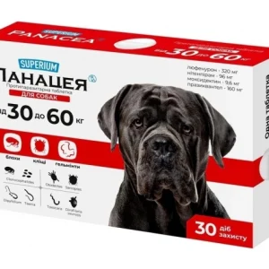 Таблетки протипаразитарні Superium Панацея для собак, 30-60 кг