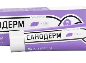 Крем Санодерм для лікування дерматомікозів у собак та котів, 15 г