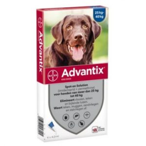 Краплі протипаразитарні Advantix для собак, 25-40 кг, 4 піпетки (ціна за 1 шт)