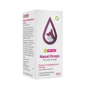 Краплі інтраназальні та очні Vitomax для котів та собак, 10 мл