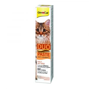 Паста GimCat DUO PASTE Anti-hairboll malt with cheese для котів з чутливим травленням усіх порід мальт та сир, 50 г