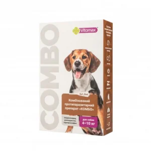 Краплі від екто- та ендо-паразитів Vitomax Combo для собак, 4-10 кг ( ціна за 1 шт)