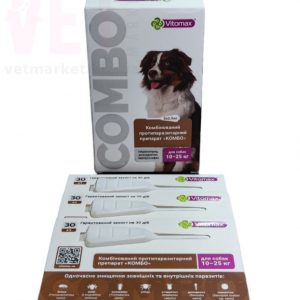 Краплі від екто- та ендо-паразитів Vitomax Combo для собак, 10-25 кг ( ціна за 1 шт)