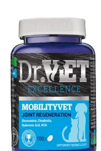 Вітамінно-мінеральна добавка Dr.Vet Mobilityvet для собак та котів, 100 г (100 таблеток)
