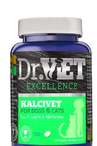Вітамінно-мінеральна добавка Dr.Vet Kalcivet для собак та котів 100 г (100 таблеток)