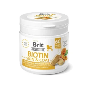 Вітаміни Brit Vitamins Biotin Skin & Coat Care для собак, 60 таблеток