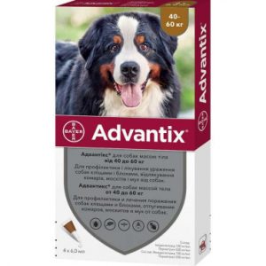 Краплі протипаразитарні Advantix для собак, 40-60 кг, 4 піпетки (ціна за 1 шт)
