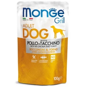 Monge Dog pouch GRILL курка з індичкою, 100 г