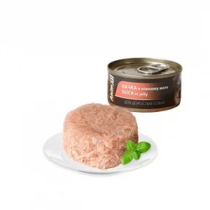 Вологий корм AnimAll з качкою для дорослих собак (шматочки в желе), 85 г