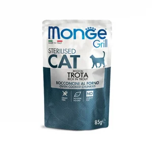 Monge Cat pouch GRILL Wet Sterilised форель, 85 г