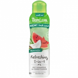 Шампунь-кондиціонер освіжаючий TropiСlean "Кавун" , для собак та котів, 355 мл