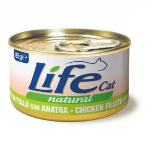 Вологий корм LifeCat Natural Куряче філе з качкою, 85 г
