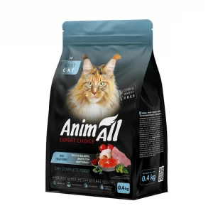 AnimAll Cat з лососем, білою рибою та свіжою індичкою, 0,4 кг