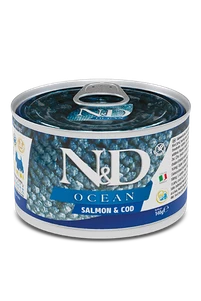 N&D Dog КОНС Grain Free OCEAN SALMON & COD ADULT MINI 140 г Farmina