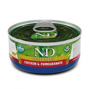 Вологий корм Farmina N&D Prime GF Chicken & Pomegranate Adult Cat з куркою та гранатом, 70 г