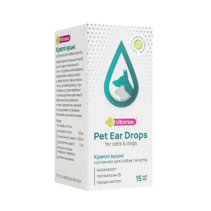 Краплі вушні Vitomax для котів та собак, 15 мл