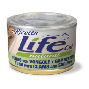 Вологий корм LifeCat Natural Тунець з мідіями та креветками, 150 г