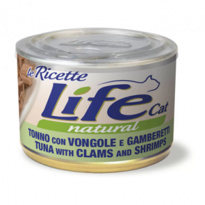 Вологий корм LifeCat Natural Тунець з креветками, 150 г