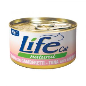 Вологий корм LifeCat Natural Тунець з креветками, 85 г