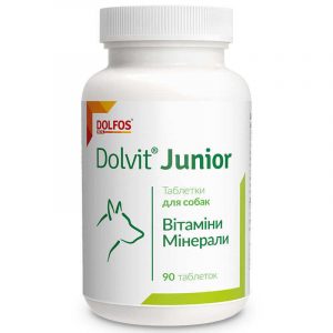 Вітамінно-мінеральний комплек Dolfos Dolvit Junior для собак, 90 таблеток