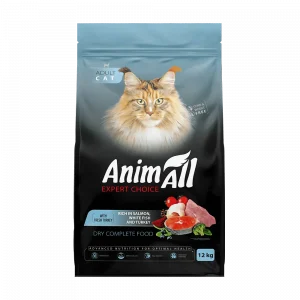 AnimAll Cat з лососем, білою рибою та свіжою індичкою, 12 кг