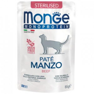 Monge Cat MONOPROTEIN Sterilised 100% яловичина, 85 г