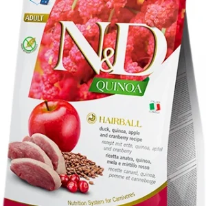 Сухий корм Farmina N&D Quinoa Hairball Adult Cat для котів для виведення шерсті із шлунку із качкою та кіноа, 300 г