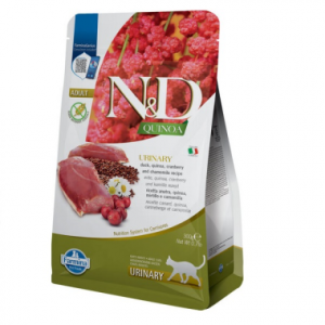 Сухий корм Farmina N&D Quinoa Urinary Duck&Cranberry Adult для котів для профілактики сечокам'яної хвороби з качкою, кіноа і журавлиною, 300 г