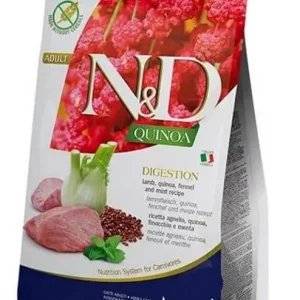 Сухий корм Farmina N&D Quinoa Digestion Lamb&Fennel Ault Cat для котів з порушеннями травлення з ягням та кіноа, 300 г