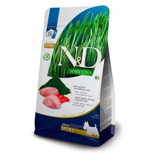 Сухий корм Farmina N&D Spirulina Lamb Adult Mini Dog для собак дрібних порід з ягням та спіруліною, 2 кг