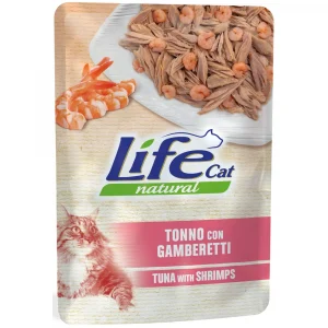LifeCat POUCH Тунець з креветками, 70 гр