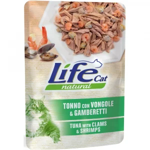 LifeCat POUCH Тунець з мідіями та креветками, 70 гр