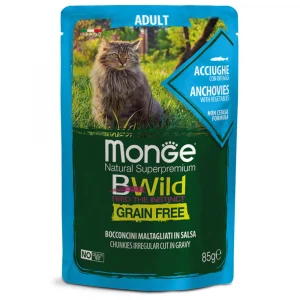Monge Bwild Cat pouch Grain Free анчоус з овочами, 85 г