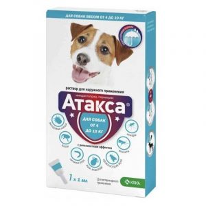 Краплі Атакса для собак 4-10 кг, 1 мл (в уп. 1шт)