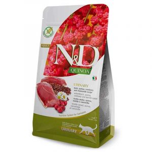 Сухий корм Farmina N&D Quinoa Urinary Duck&Cranberry Adult для котів для профілактики сечокам'яної хвороби з качкою, кіноа і журавлиною, 1.5 кг