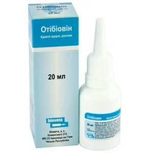 Вушні краплі Bioveta Отібіовін для собак та котів, 20 мл