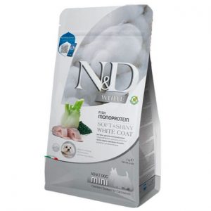N&D Dog Grain Free Farmina N&D Withe для собак дрібних порід з білою шерстю з сібасом, 2 кг