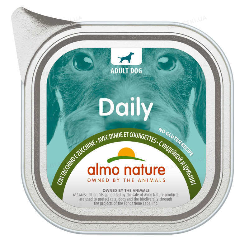 Паштет Almo Nature Daily Dog для собак з індичкою та кабачком, 100 г