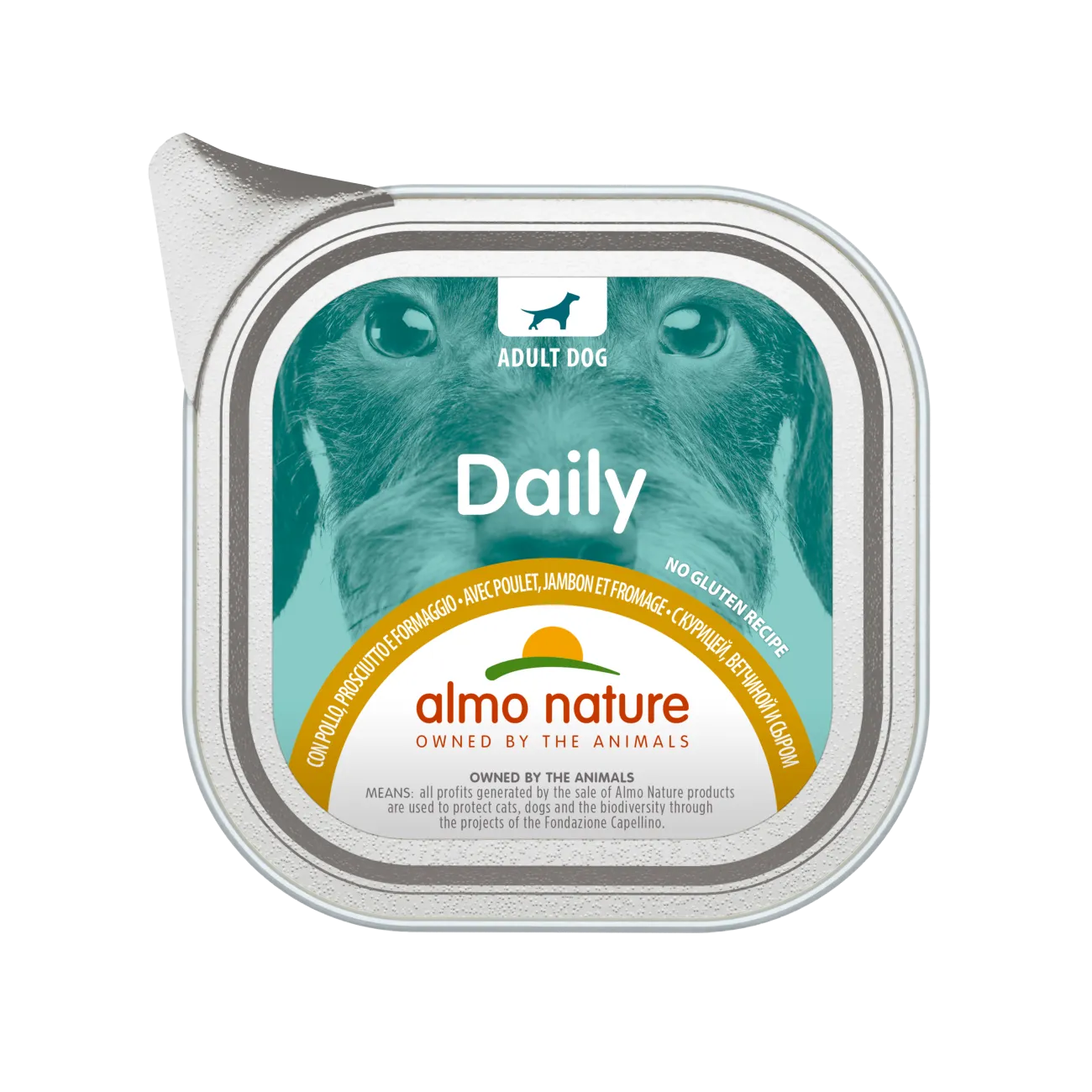 Паштет Almo Nature Daily Dog для собак з куркою, шинкою та сиром, 100 г