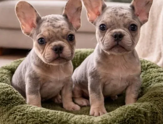Цуценята породи французький бульдог: Блакитний мерле