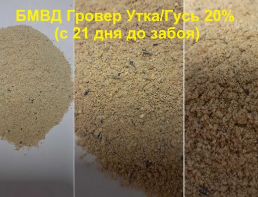 БМВД Гровер Відгодівля для качок та гусей 20% з 21 дня